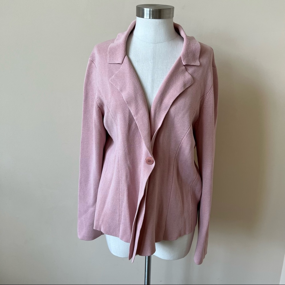 Eileen Fisher silk cotton button front sweater 5699